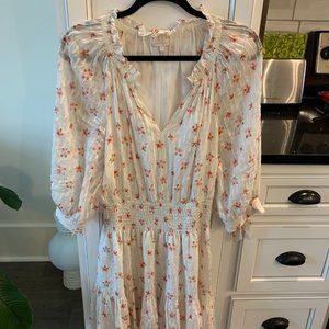 Rebecca Taylor white/pink floral dress